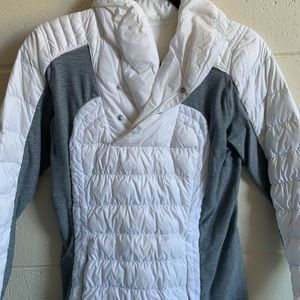 White lululemon puffy pullover